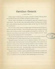 Caroline County Text, Maryland 1866 Old Map Reprint 24