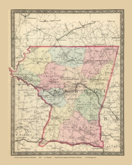 Carroll County, Maryland 1866 Old Map Reprint 25