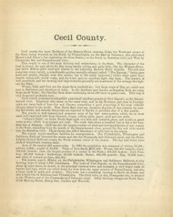 Cecil County Text, Maryland 1866 Old Map Reprint 28