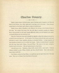 Charles County Text, Maryland 1866 Old Map Reprint 29