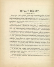 Howard County Text, Maryland 1866 Old Map Reprint 38