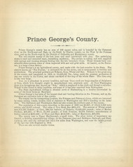 Prince Georges County Text, Maryland 1866 Old Map Reprint 45