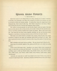 Queen Anne County Text, Maryland 1866 Old Map Reprint 46