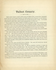 Talbot County Text, Maryland 1866 Old Map Reprint 55