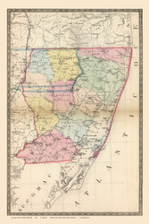 Worcester County, Maryland 1866 Old Map Reprint 59-60