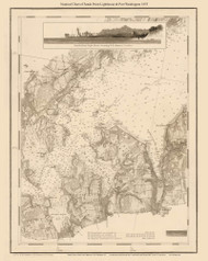 Sands Point Lighthouse & Port Washington 1855 - New York 80,000 Scale Custom Chart