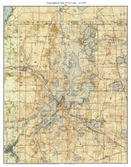 Fox Lake 1900 - Custom USGS Old Topographic Map - Illinois