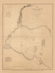 West End of Lake Erie 1849 Great Lakes Survey - First Series Chart Reprint 2