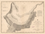 Head of Green Bay and Entrance to Fox River, Wisconsin 1853 Great Lakes Survey - First Series Chart Reprint 3a