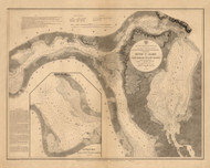 River Ste Marie 1 - Point Iroquois to East Neebish 1857 Great Lakes Survey - First Series Chart Reprint 13