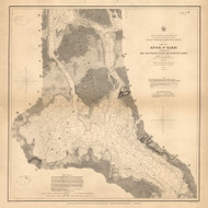 River Ste Marie 2 - Entrance of Mud Lake to The East Neebish 1858 Great Lakes Survey - First Series Chart Reprint 14