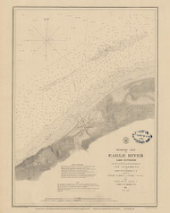 Eagle River 1859 Great Lakes Survey - First Series Chart Reprint 16