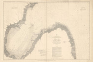 Saginaw Bay and part of Lake Huron 1860 Great Lakes Survey - First Series Chart Reprint 18