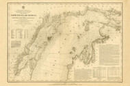 North End of  Lake Michigan 1869 Great Lakes Survey - First Series Chart Reprint 33