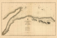 Huron Bay and Islands 1869 Great Lakes Survey - First Series Chart Reprint 34