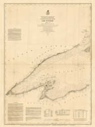 Lake Superior Chart No. 3 1873 Great Lakes Survey - First Series Chart Reprint 36