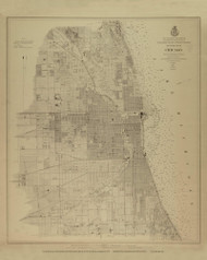 Chicago 1872 Great Lakes Survey - First Series Chart Reprint 40