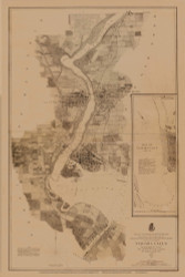 Niagara Falls 1877 Great Lakes Survey - First Series Chart Reprint 48