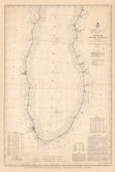 South End of Lake Michigan 1876 Great Lakes Survey - First Series Chart Reprint 50