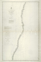 Lake Michigan Coast Chart No. 2 1877 Great Lakes Survey - First Series Chart Reprint 54