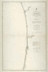 Lake Michigan Coast Chart No. 7 1877 Great Lakes Survey - First Series Chart Reprint 58