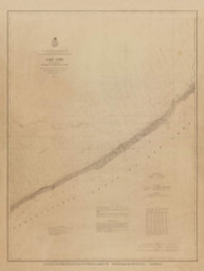 Lake Erie Chart No. 2 1878 Great Lakes Survey - First Series Chart Reprint 68