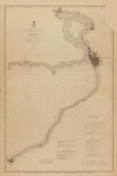 Lake Erie Chart No. 1 1880 Great Lakes Survey - First Series Chart Reprint 74