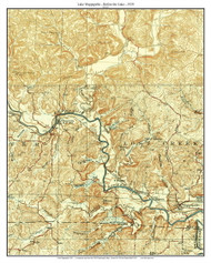 Lake Wappapello 1939 - Custom USGS Old Topo Map - Missouri