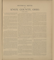 Historical Sketch of Knox County Ohio 1, Ohio 1896 Old Town Map Custom Reprint - Knox Co. 4