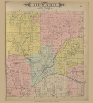 Howard, Ohio 1896 Old Town Map Custom Reprint - Knox Co. 30