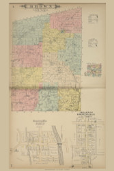 Brown, Ohio 1896 Old Town Map Custom Reprint - Knox Co. 33