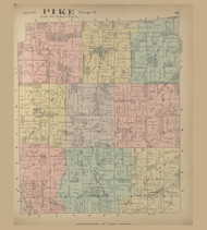 Pike, Ohio 1896 Old Town Map Custom Reprint - Knox Co. 34