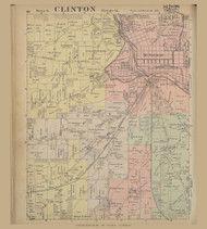 Clinton, Ohio 1896 Old Town Map Custom Reprint - Knox Co. 40