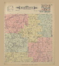 Harrison, Ohio 1896 Old Town Map Custom Reprint - Knox Co. 42