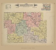 Middlebury, Ohio 1896 Old Town Map Custom Reprint - Knox Co. 43