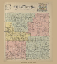 Jackson, Ohio 1896 Old Town Map Custom Reprint - Knox Co. 45