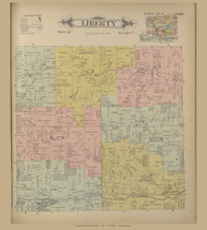 Liberty, Ohio 1896 Old Town Map Custom Reprint - Knox Co. 48