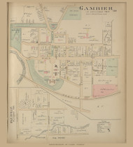 Gambier, Ohio 1896 Old Town Map Custom Reprint - Knox Co. 51