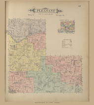 Pleasant, Ohio 1896 Old Town Map Custom Reprint - Knox Co. 52