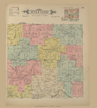 Milford, Ohio 1896 Old Town Map Custom Reprint - Knox Co. 54