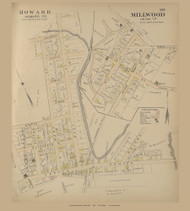 Millwood, Ohio 1896 Old Town Map Custom Reprint - Knox Co. 58
