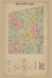 Jefferson, Ohio 1896 Old Town Map Custom Reprint - Knox Co. 63