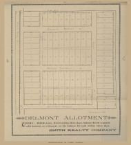 Delmont Allotment, Ohio 1896 Old Town Map Custom Reprint - Knox Co. 64