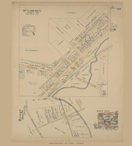 Mt. Liberty, Ohio 1896 Old Town Map Custom Reprint - Knox Co. 65