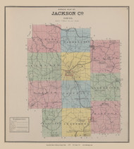 Jackson County, Ohio 1875 Old Town Map Custom Reprint - Jackson Co. 4