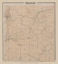 Milton, Ohio 1875 Old Town Map Custom Reprint - Jackson Co. 7