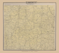 Liberty, Ohio 1875 Old Town Map Custom Reprint - Jackson Co. 11
