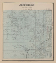 Jefferson, Ohio 1875 Old Town Map Custom Reprint - Jackson Co. 24