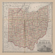 Ohio, Ohio 1875 Old Town Map Custom Reprint - Jackson Co. 28