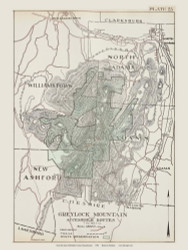 Greylock Mountain, Massachusetts 1904 Old Town Map Custom Reprint - Berkshire Co.